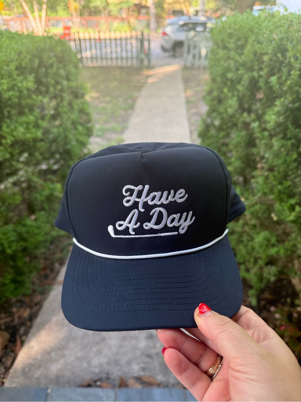 Have A Day Embroidered Navy Cap - Imperial Sports